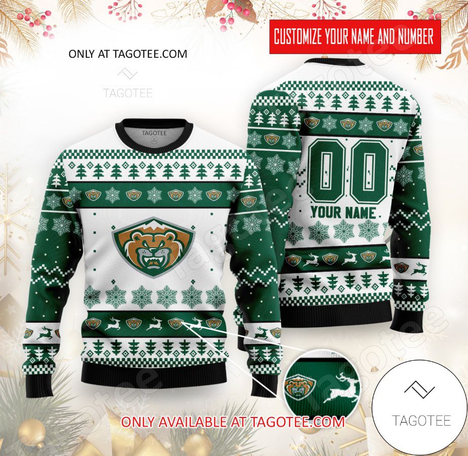 Christmas Winter Greens Ugly Sweater Hockey Jersey