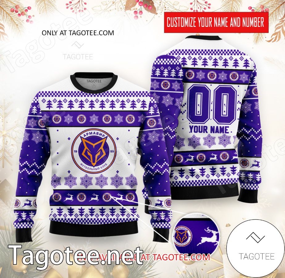 FC Armavir Custom Ugly Christmas Sweater - EmonShop