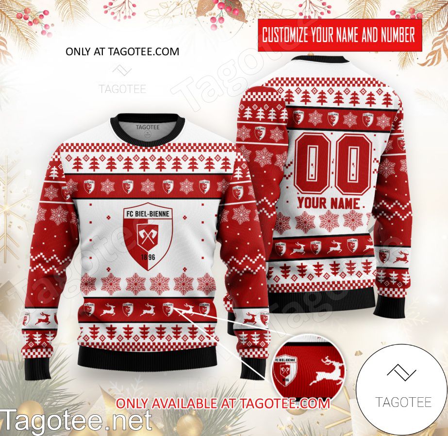 FC Biel-Bienne Custom Ugly Christmas Sweater - BiShop