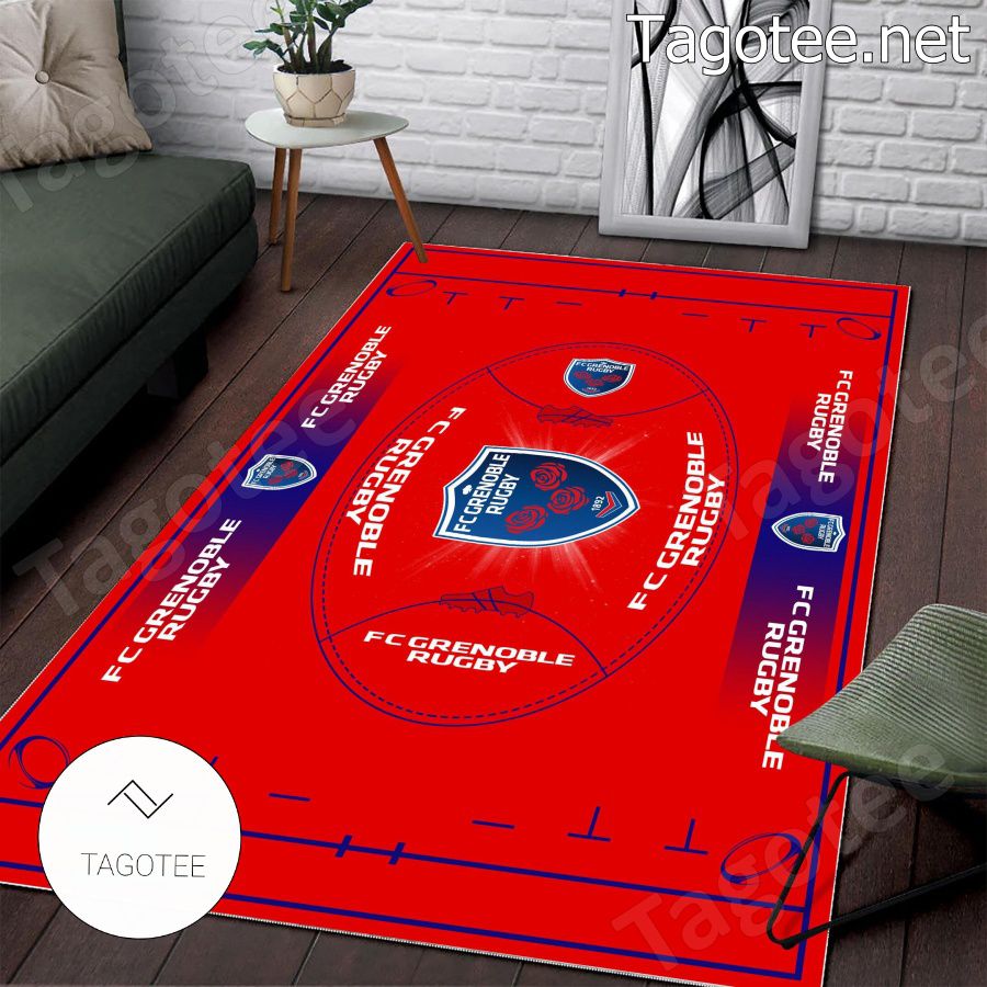 FC Grenoble Rugby Floor Rugs a