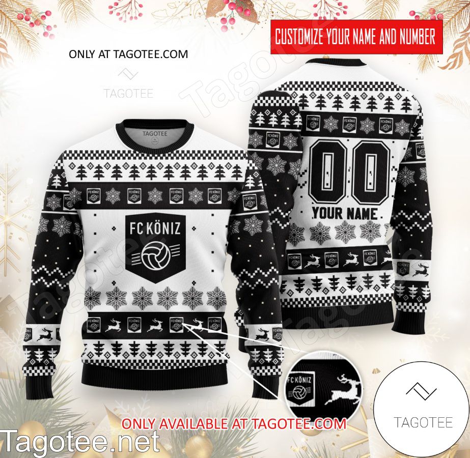 FC Köniz Custom Ugly Christmas Sweater - BiShop
