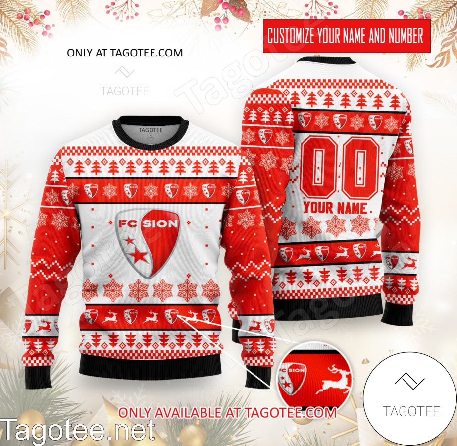 FC Sion Custom Ugly Christmas Sweater - BiShop