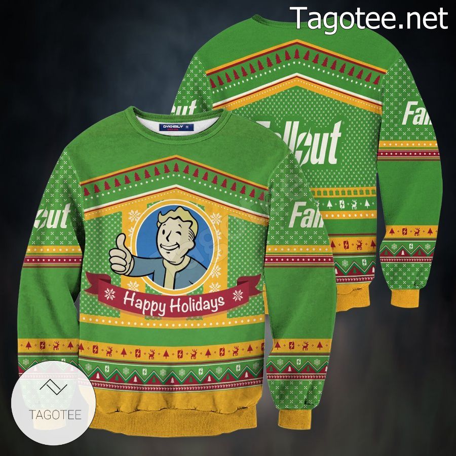 Fallout Game Happy Holidays Xmas Ugly Christmas Sweater