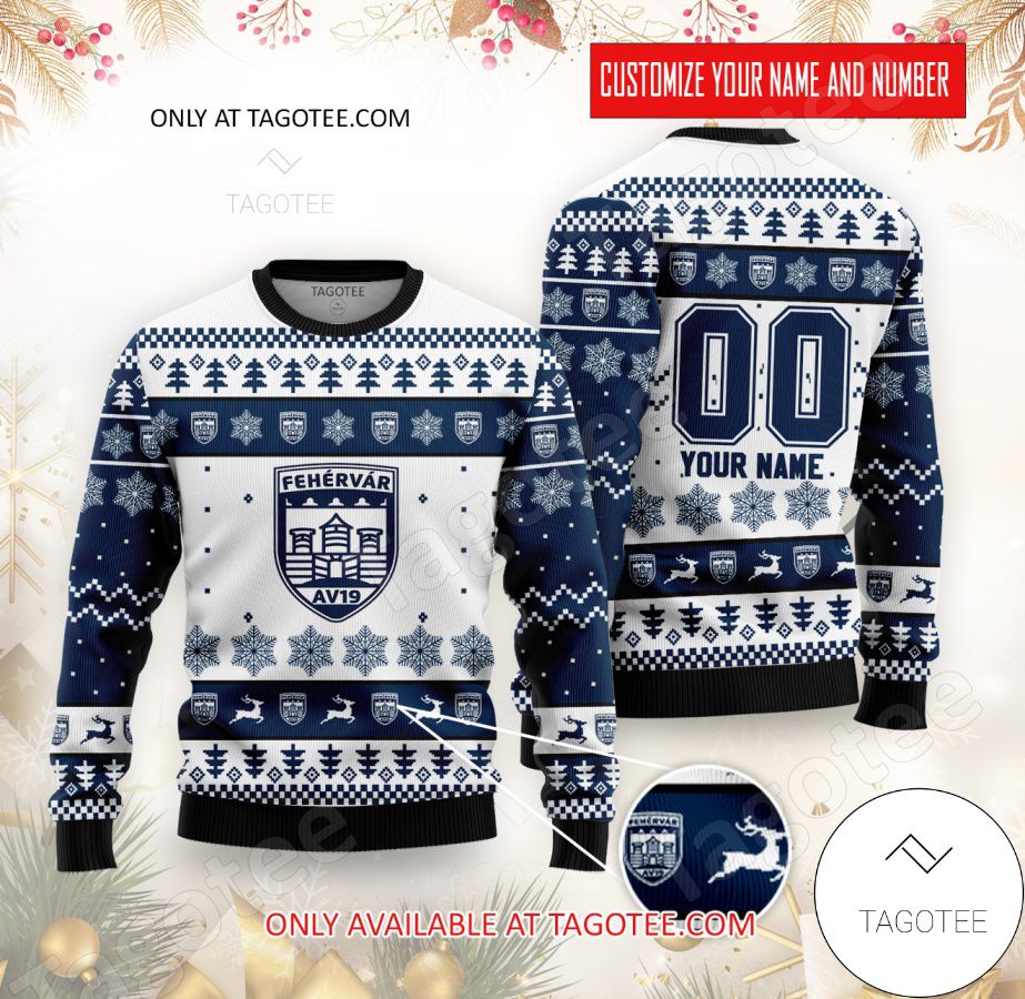 Fehervar AV19 Hockey Custom Ugly Christmas Sweater - EmonShop