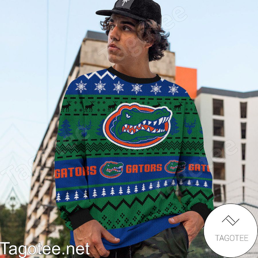 Florida Gators NCAA Football Knit Pattern Ugly Christmas Sweater c