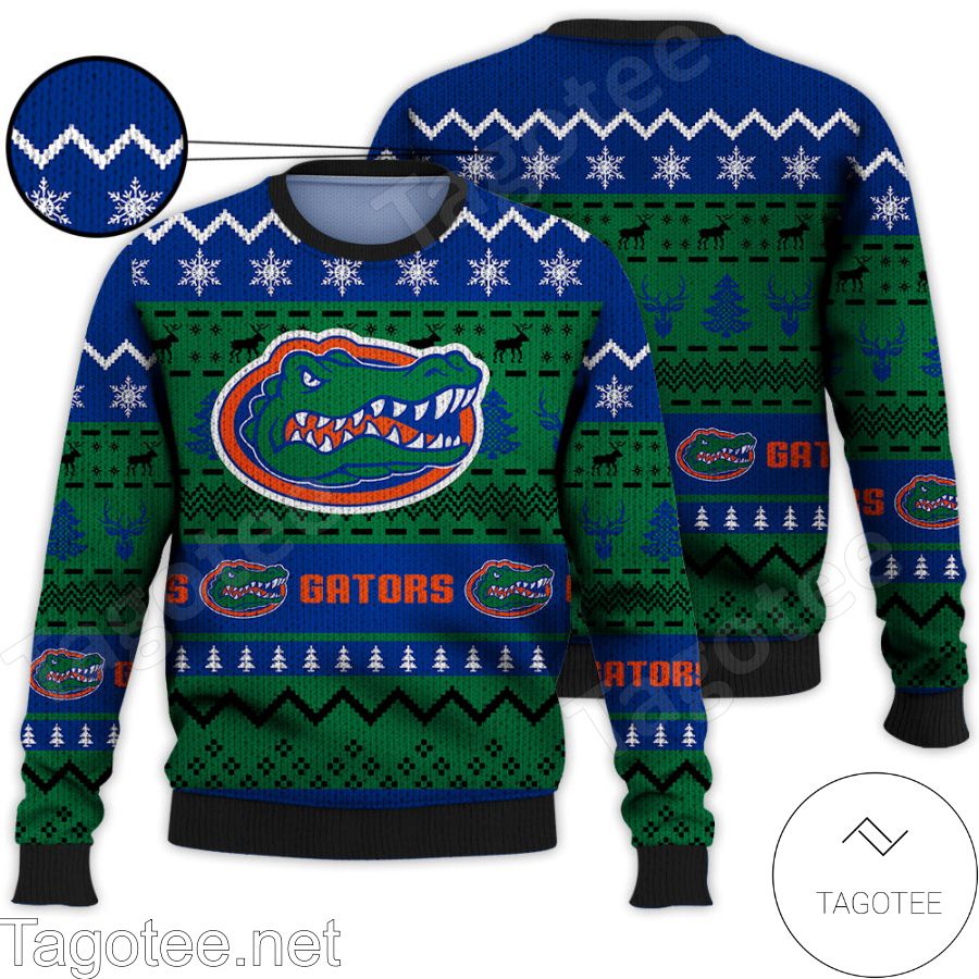 Florida Gators NCAA Football Knit Pattern Ugly Christmas Sweater