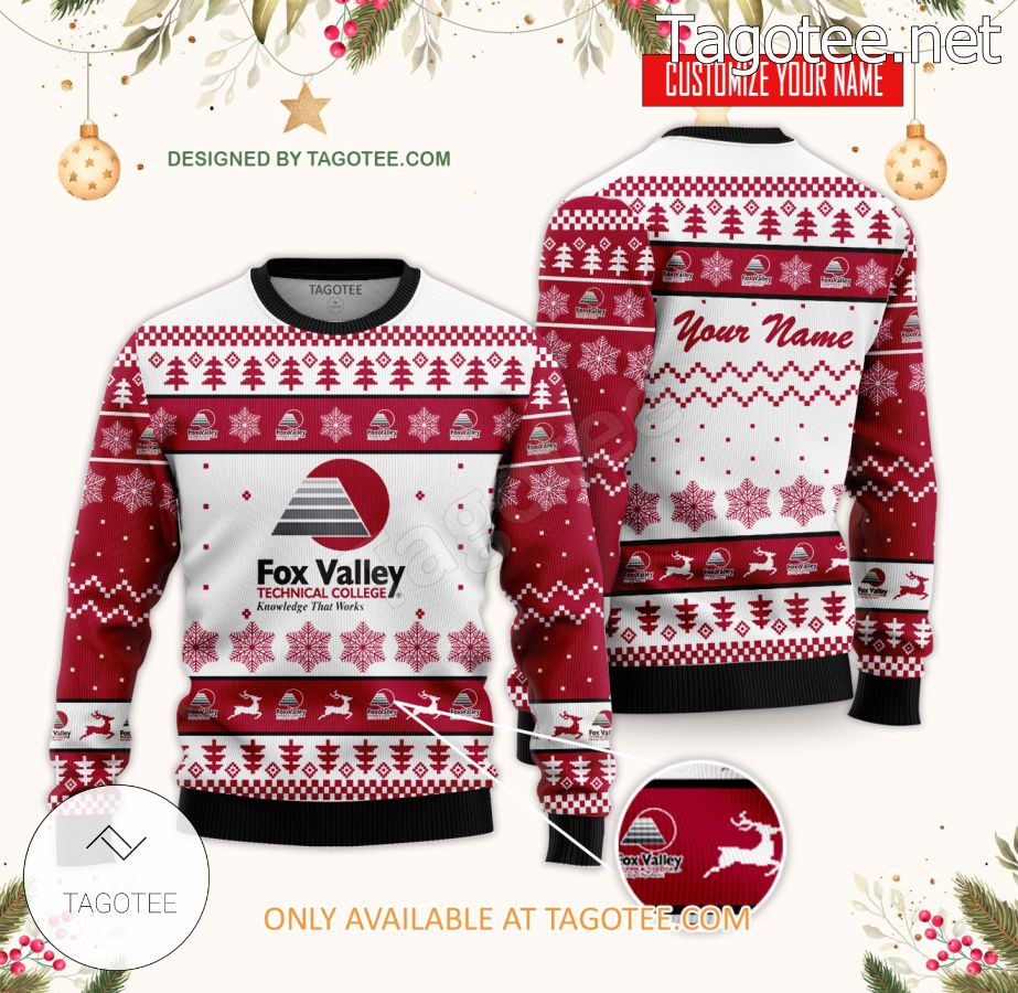 Fox Valley Technical College Custom Ugly Christmas Sweater - BiShop