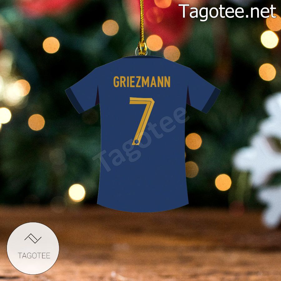 France Team Jersey - Griezmann Xmas Ornament a