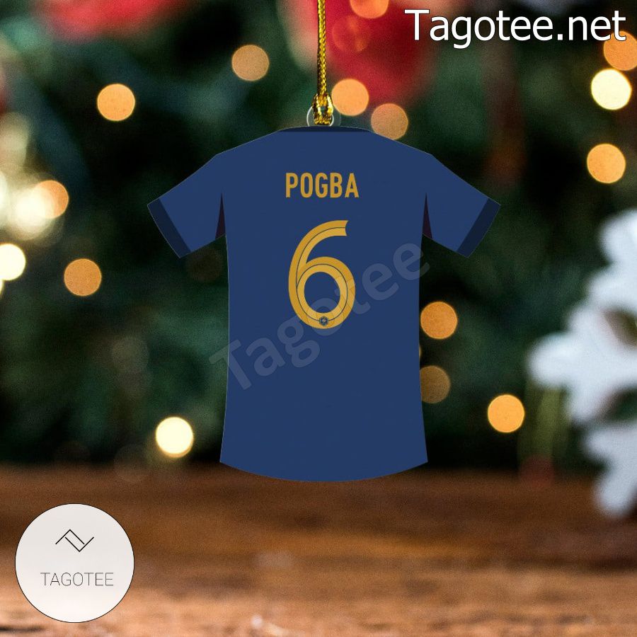 France Team Jersey - Pogba Xmas Ornament a