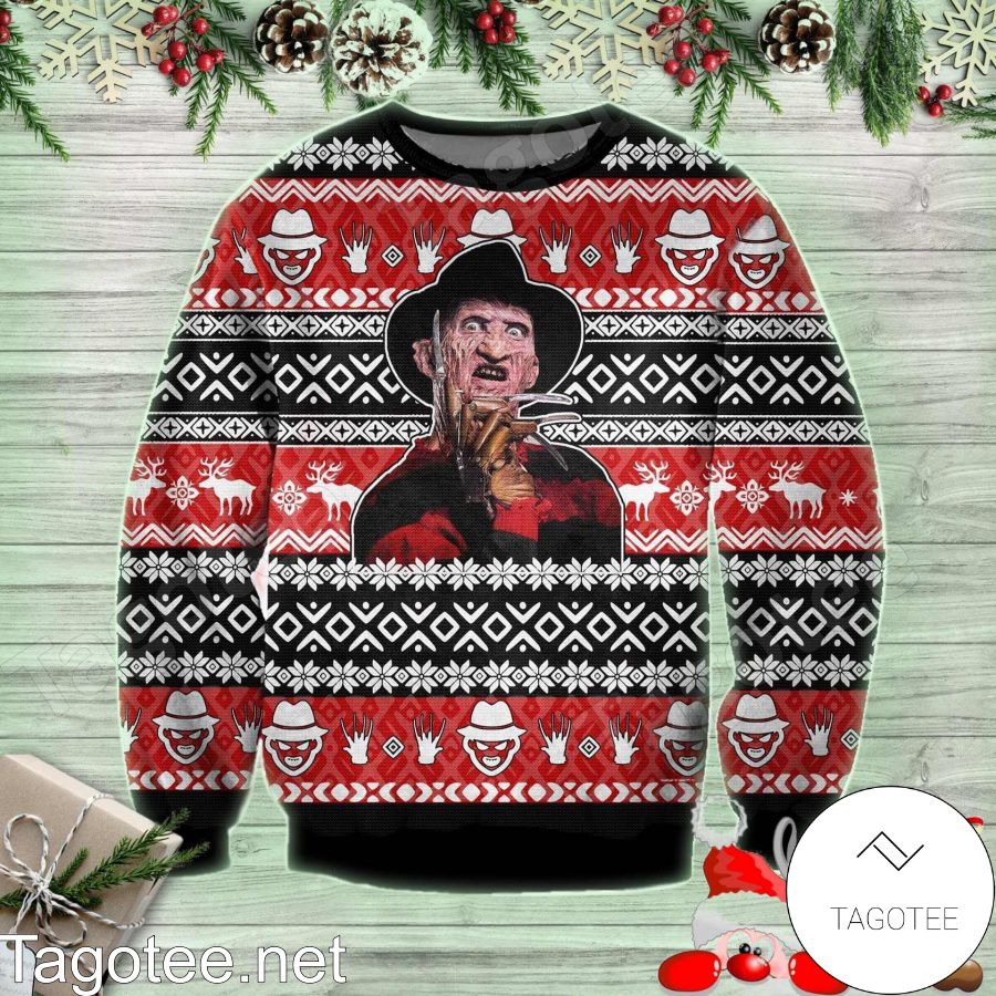 Freddy Krueger A Nightmare On Elm Street Horror Ugly Christmas Sweater ...