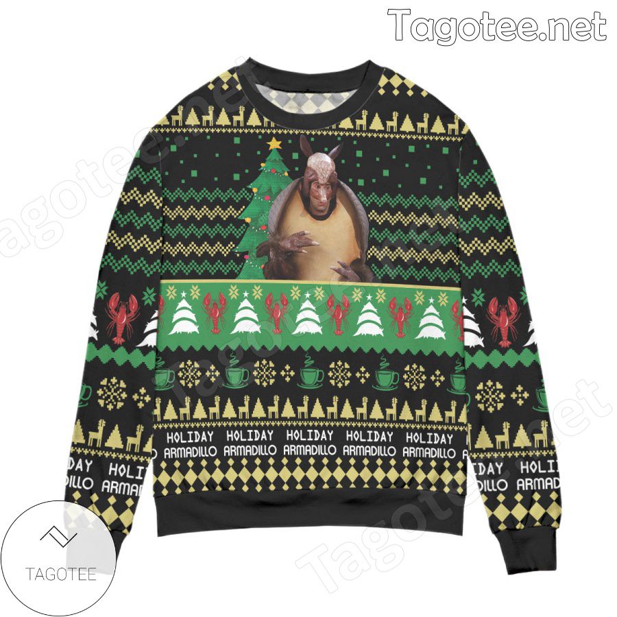 Friends Series The One With The Holiday Armadillo Holiday Ugly Christmas Sweater