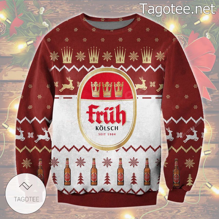 Fruh Kolsch Beer Holiday Ugly Christmas Sweater