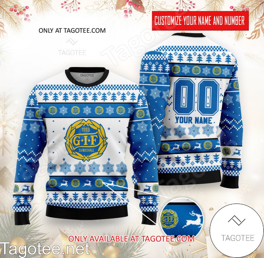 GIF Sundsvall Custom Ugly Christmas Sweater - BiShop