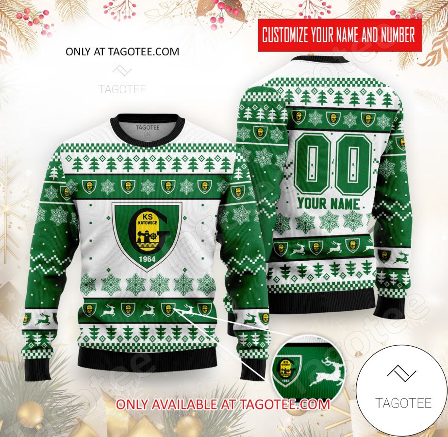 GKS Katowice Hockey Custom Ugly Christmas Sweater - EmonShop