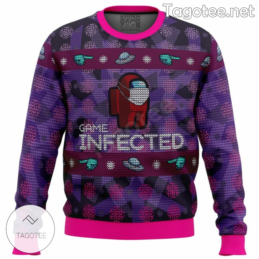 Game Infected Among Us Xmas Ugly Christmas Sweater - Tagotee