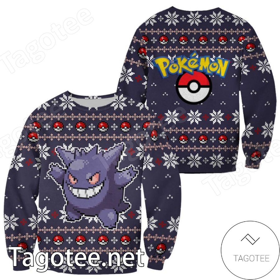 Gengar Pokemon Xmas Ugly Christmas Sweater