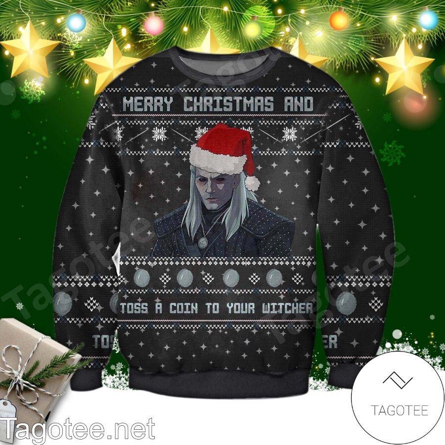 Geralt Of Rivia Toss A Coin The Witcher Ugly Christmas Sweater