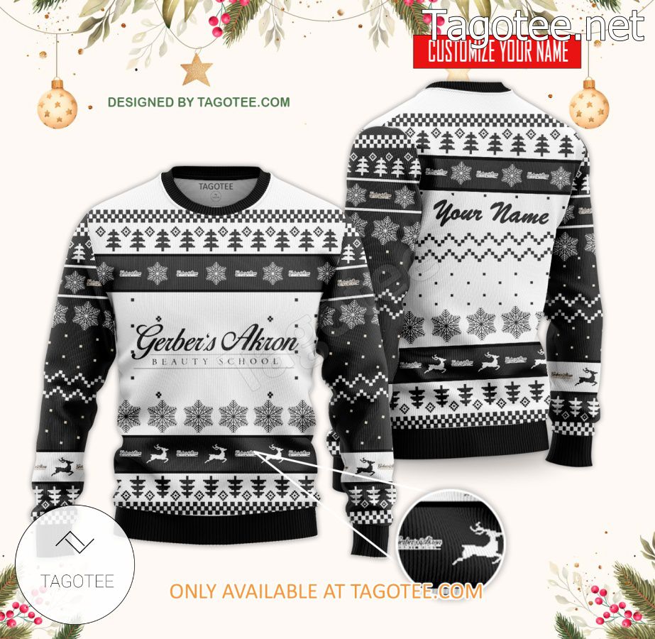 Gerbers Akron Beauty School Custom Ugly Christmas Sweater - BiShop