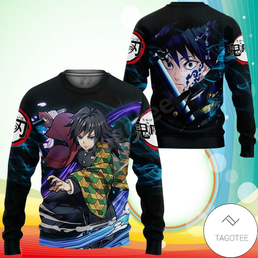 Giyu Tomioka Demon Slayer Anime Manga Xmas Ugly Christmas Sweater