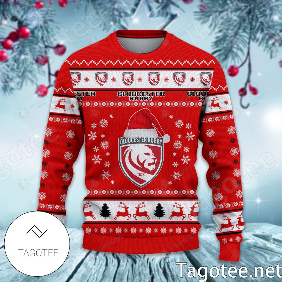 Gloucester Rugby Sport Ugly Christmas Sweater a