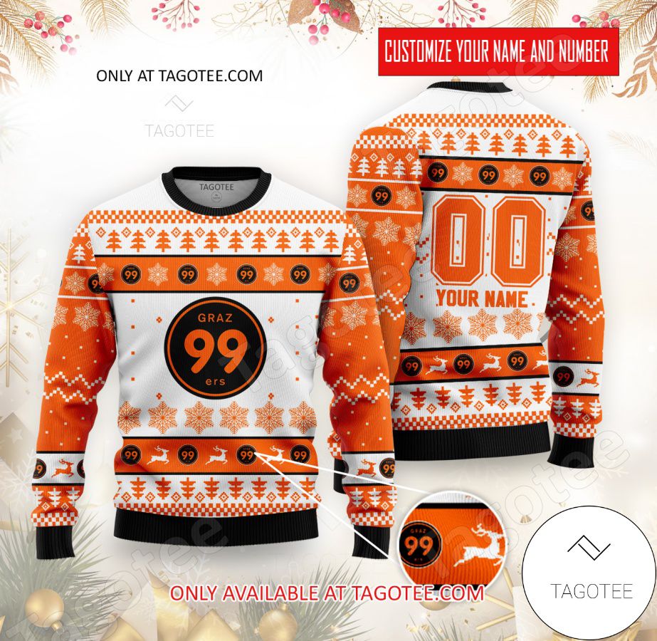 Graz 99ers Hockey Custom Ugly Christmas Sweater - EmonShop
