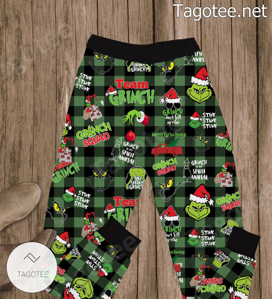 Grinch Wold's Tree Farm A Christmas Tradition Pajamas Set b