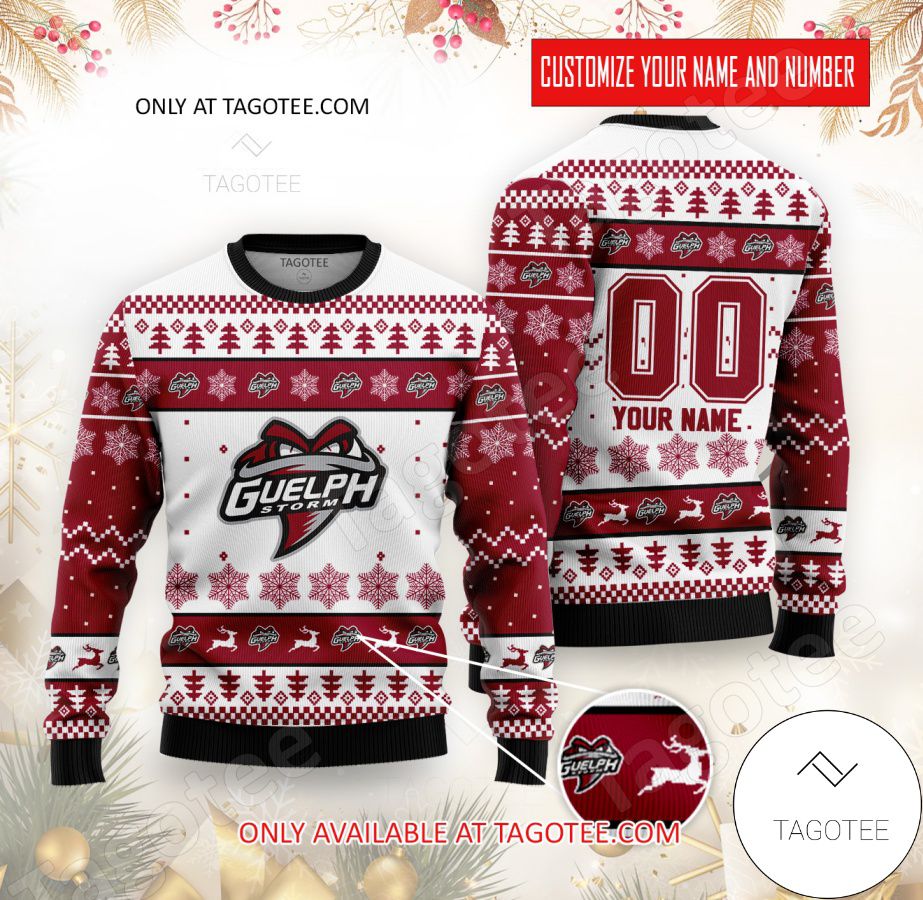 Guelph-Storm Hockey Custom Ugly Christmas Sweater - EmonShop