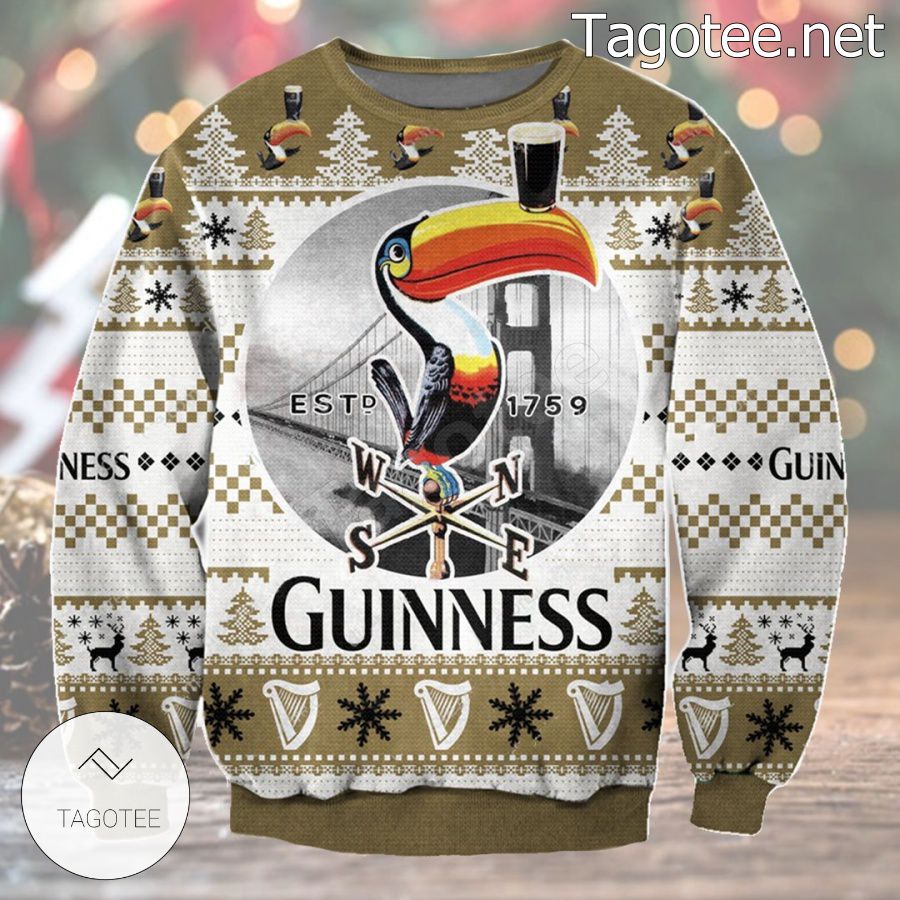 Guinness Beer Estd 1795 Holiday Ugly Christmas Sweater