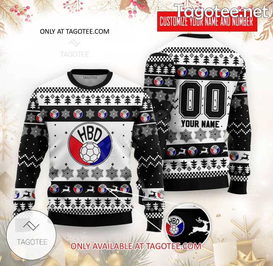 HB Dudelange Handball Custom Ugly Christmas Sweater - BiShop - Tagotee