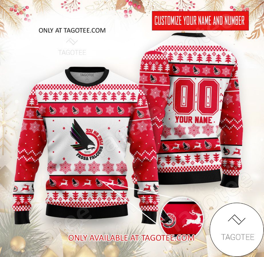 HC Fassa Falcons Hockey Custom Ugly Christmas Sweater - EmonShop