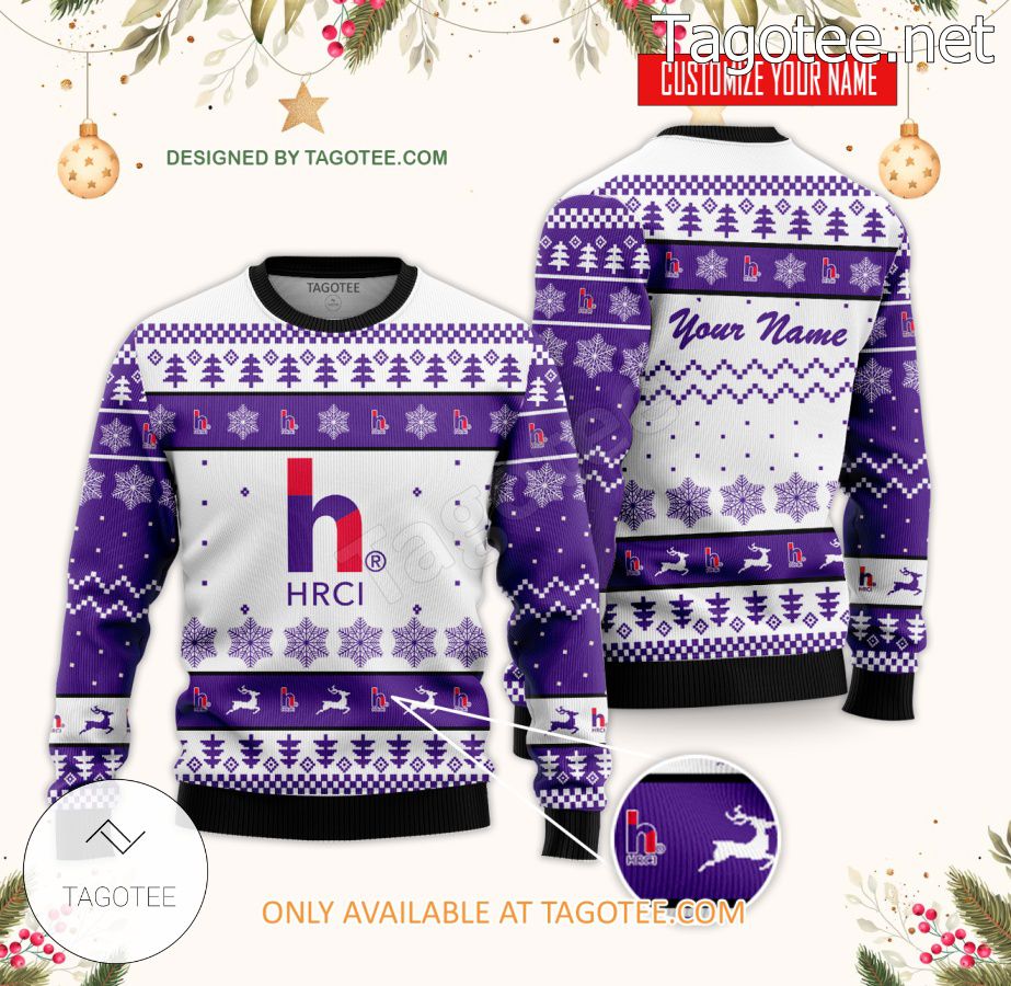 HR Certification Institute Custom Ugly Christmas Sweater - BiShop