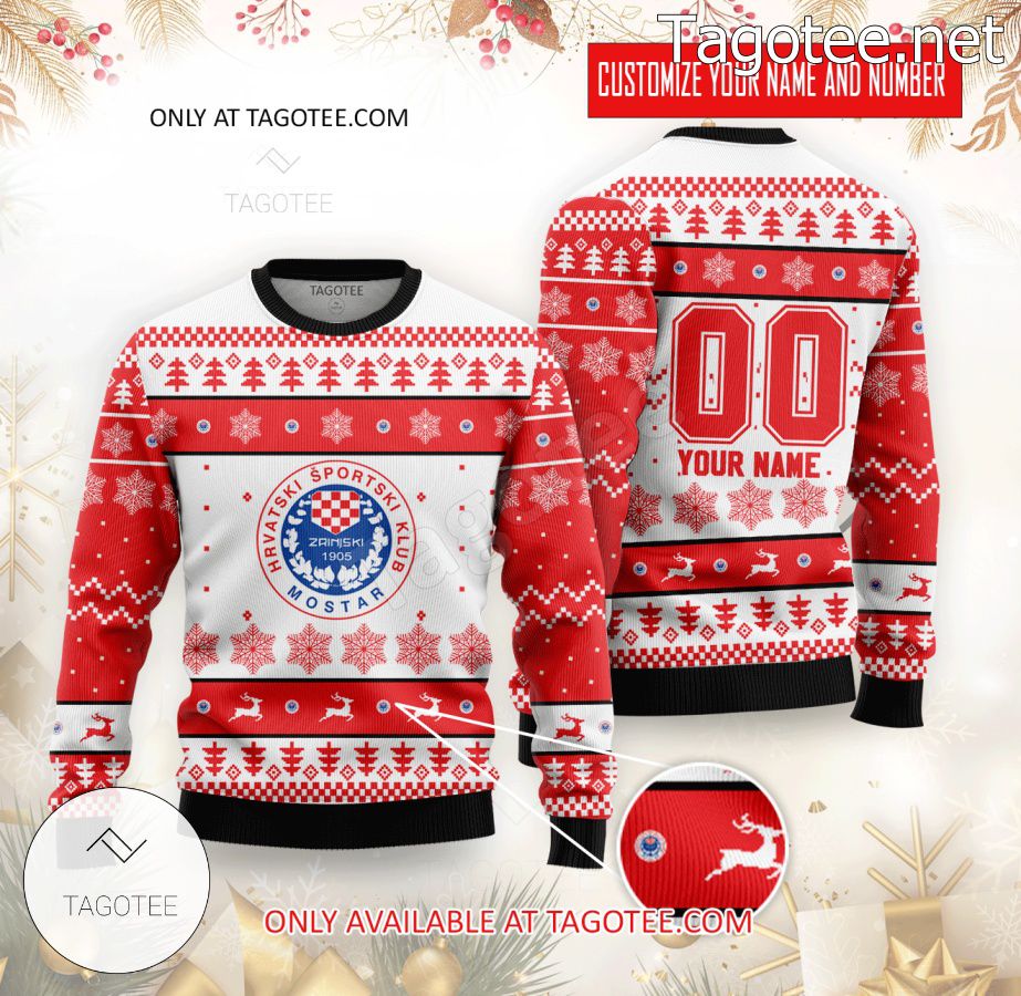 HŠK Zrinjski Mostar Basketball Custom Ugly Christmas Sweater - MiuShop