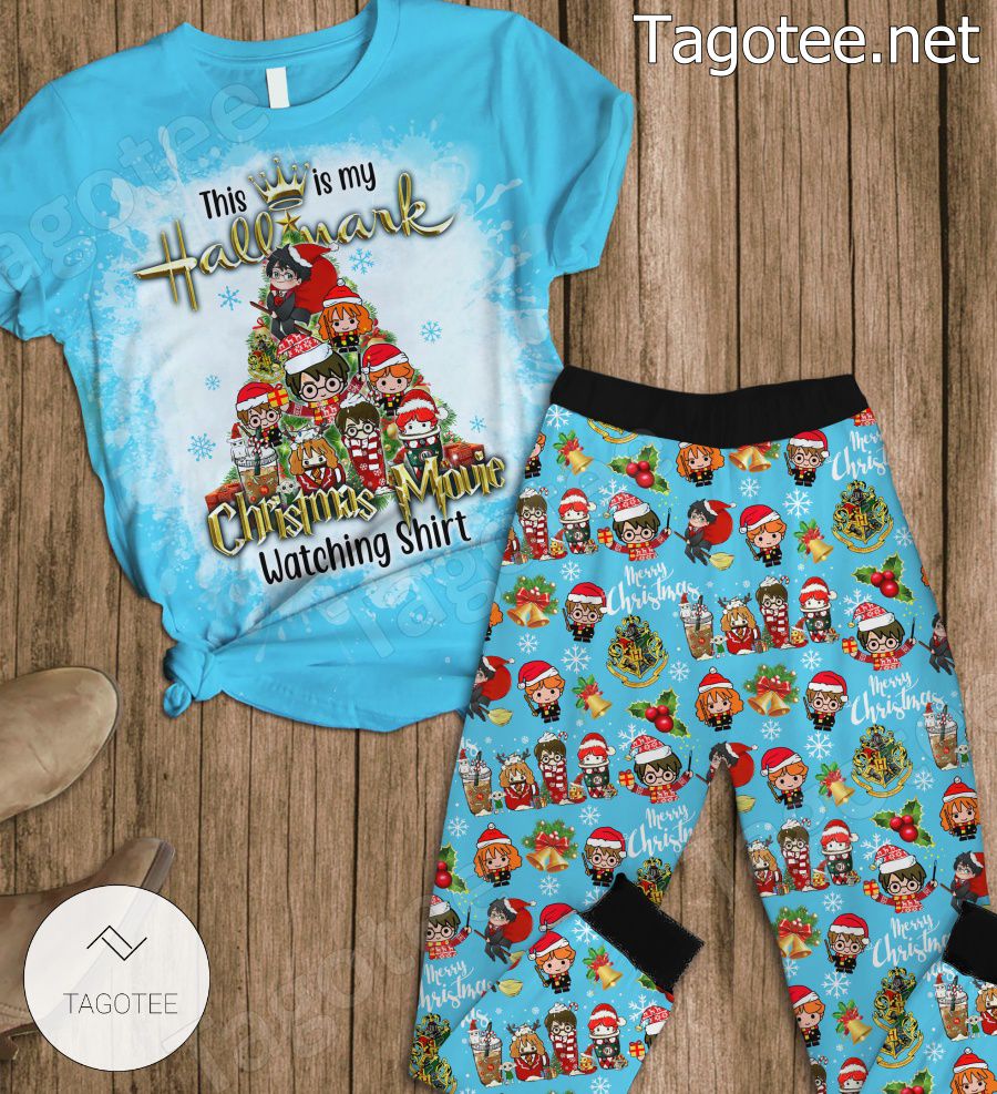 Harry Potter This Is My Hallmark Christmas Movie Christmas Tree Pajamas Set a