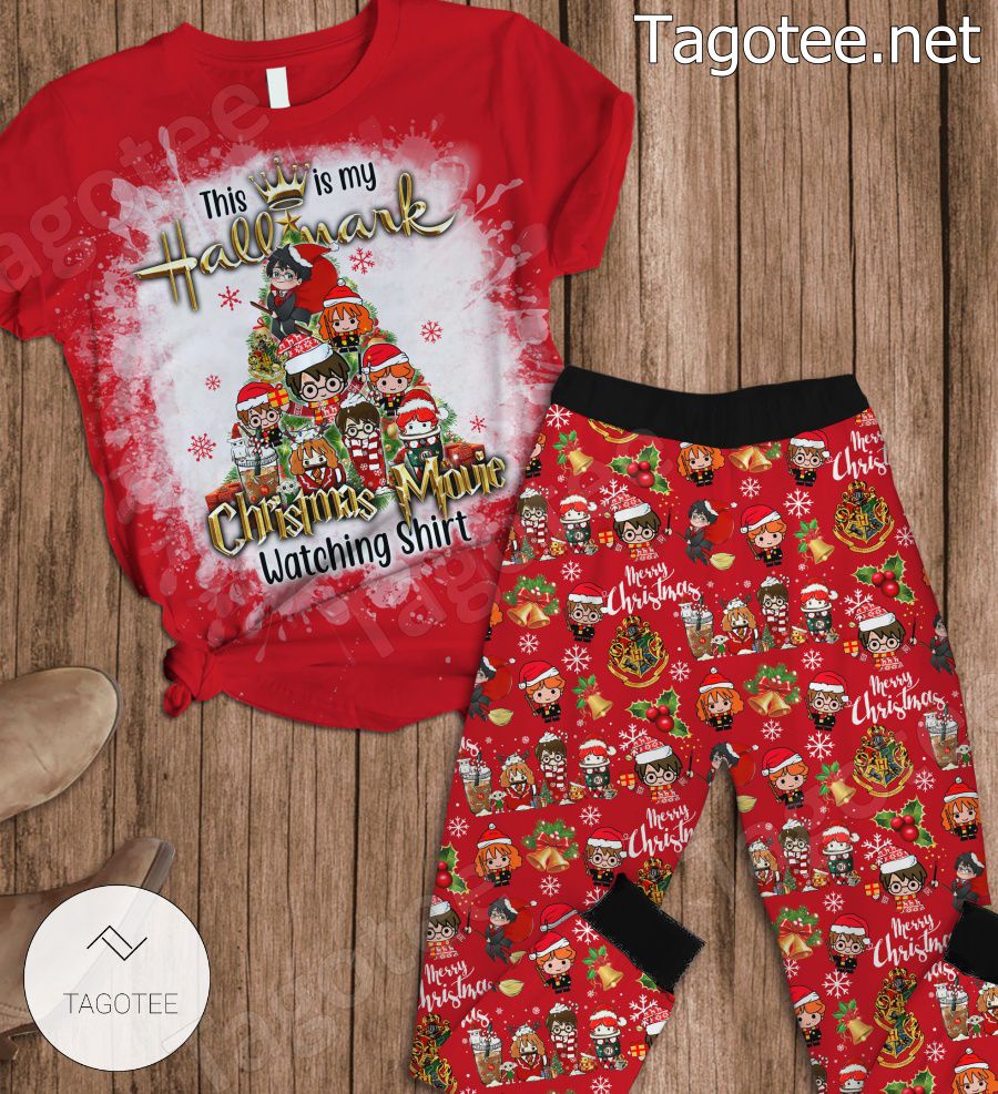 Harry Potter This Is My Hallmark Christmas Movie Christmas Tree Pajamas Set
