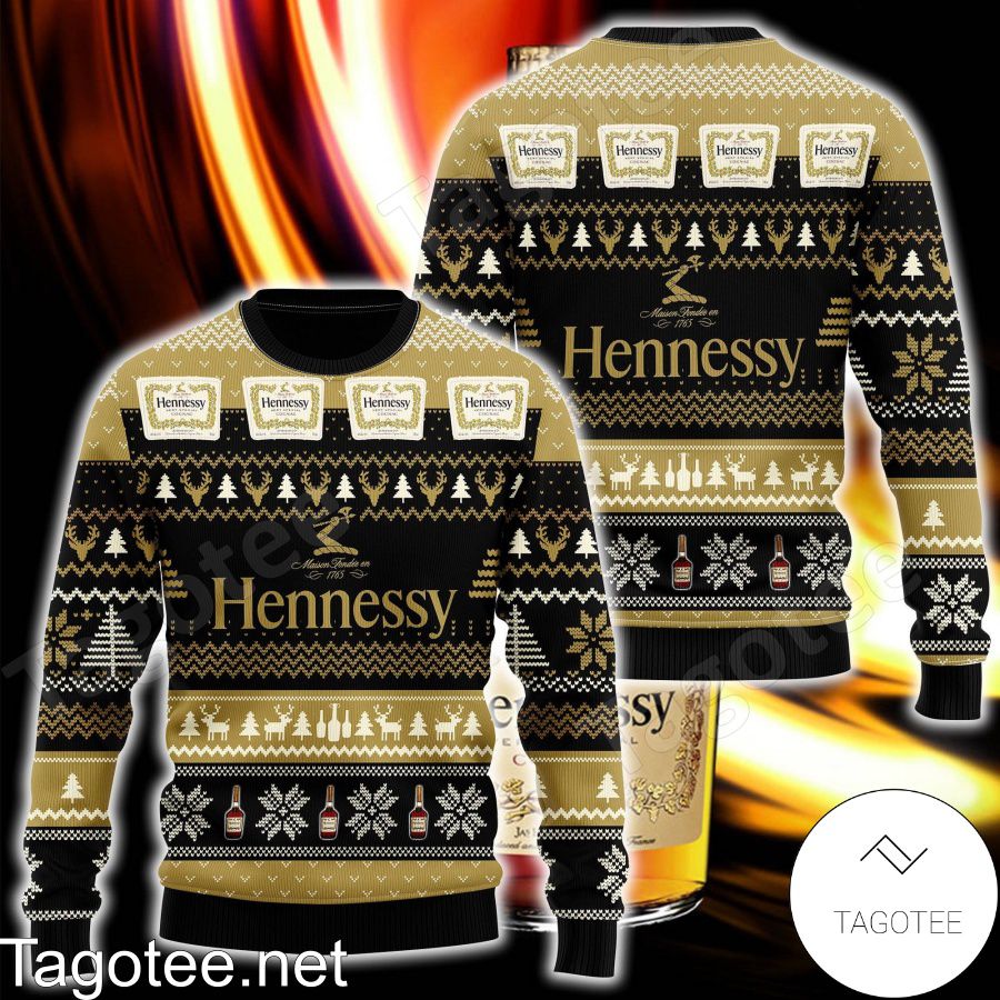 Hennessy Whiskey Alcohol Ugly Christmas Sweater Tagotee