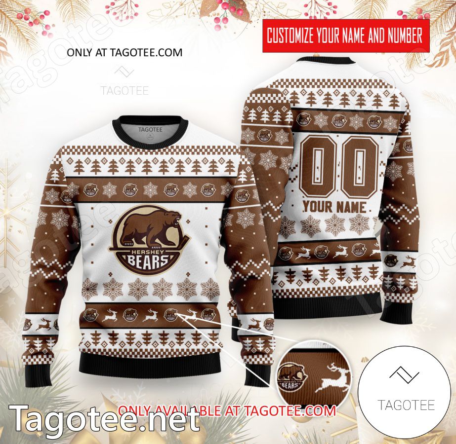 Hershey Bears Hockey Custom Ugly Christmas Sweater - BiShop - Tagotee