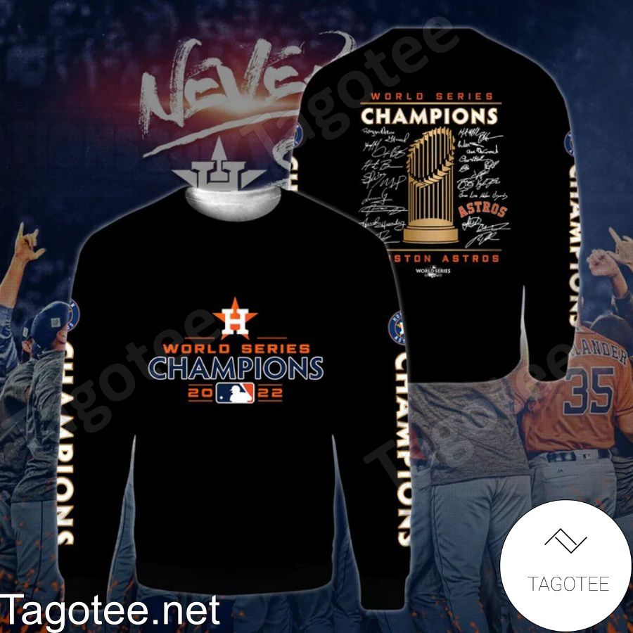 Houston Astros World Series Champions 2022 Team Signatures Orange T-shirt,  Hoodie - Tagotee