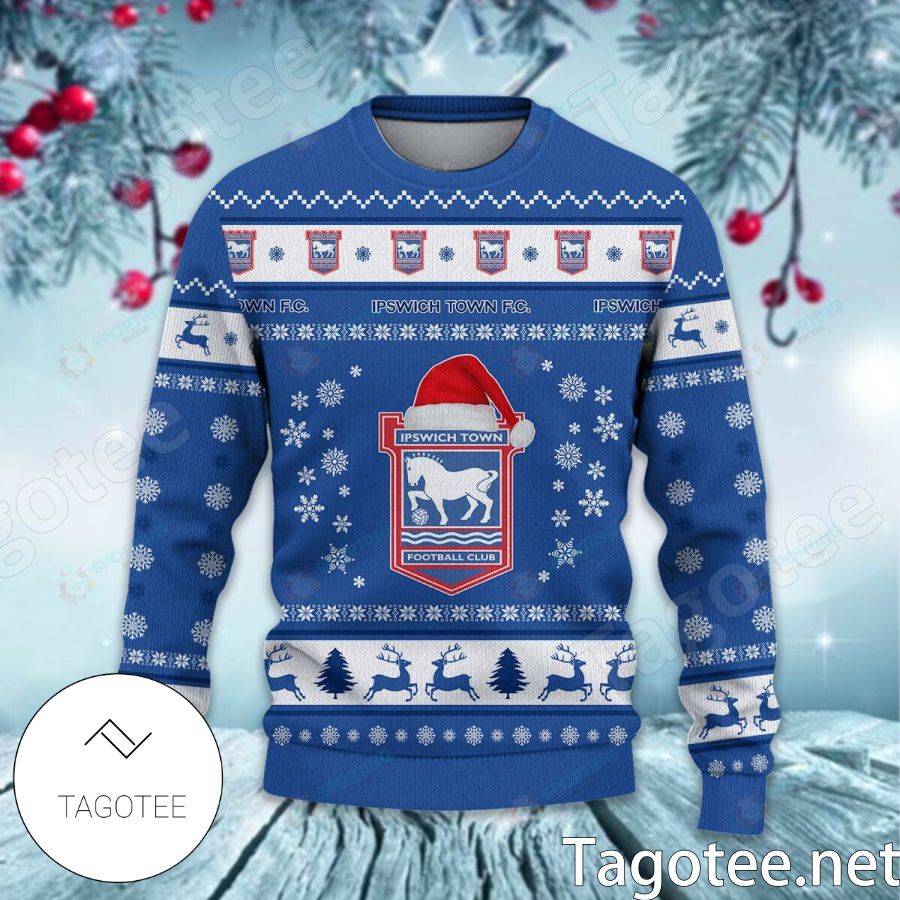 Ipswich Town F.C Sport Ugly Christmas Sweater a