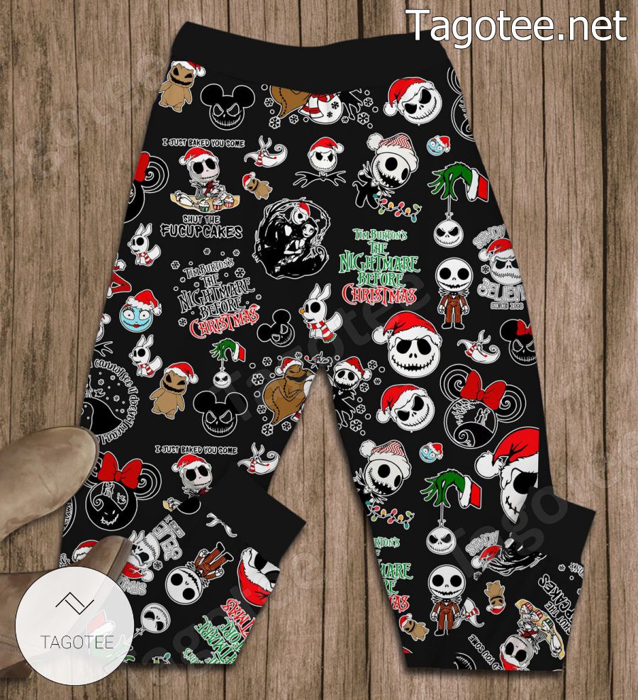 Jack Skellington Don't Get Your Tinsel In A Tangle Pajamas Set b