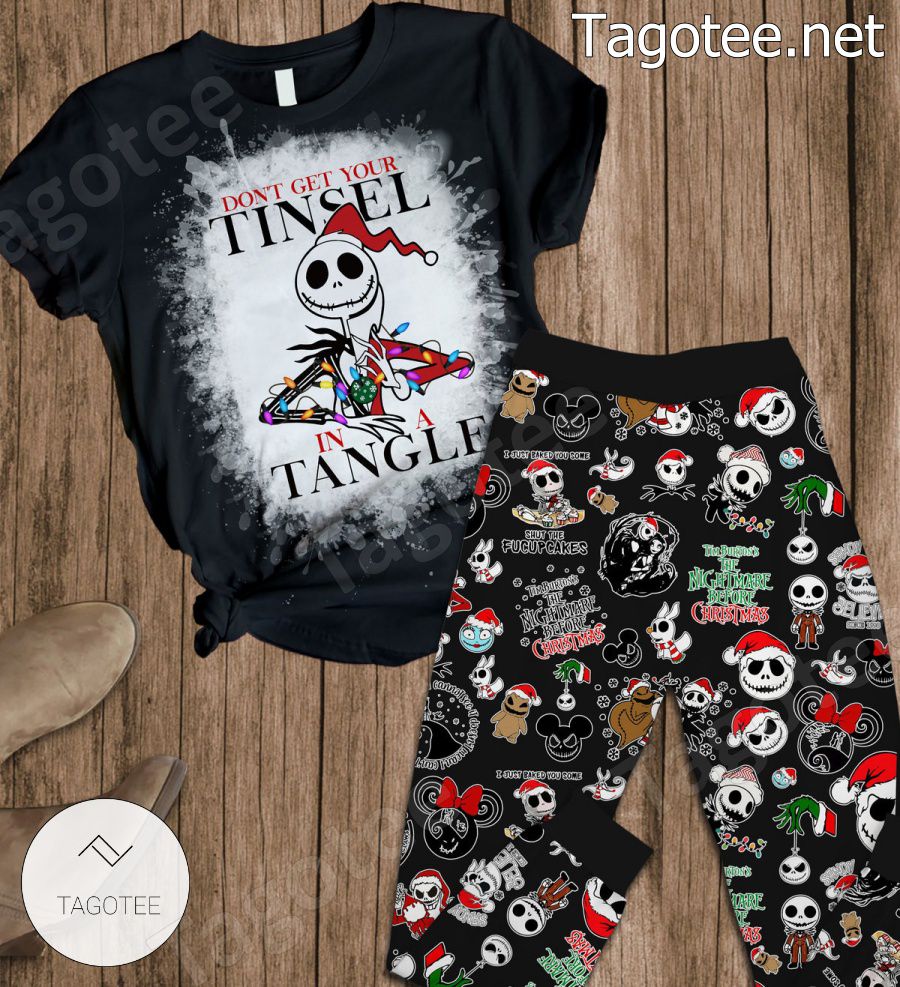 Jack Skellington Don't Get Your Tinsel In A Tangle Pajamas Set
