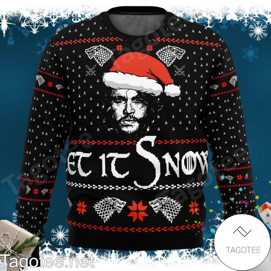 Jon Snow Game Of Thrones Let It Snow Xmas Ugly Christmas Sweater