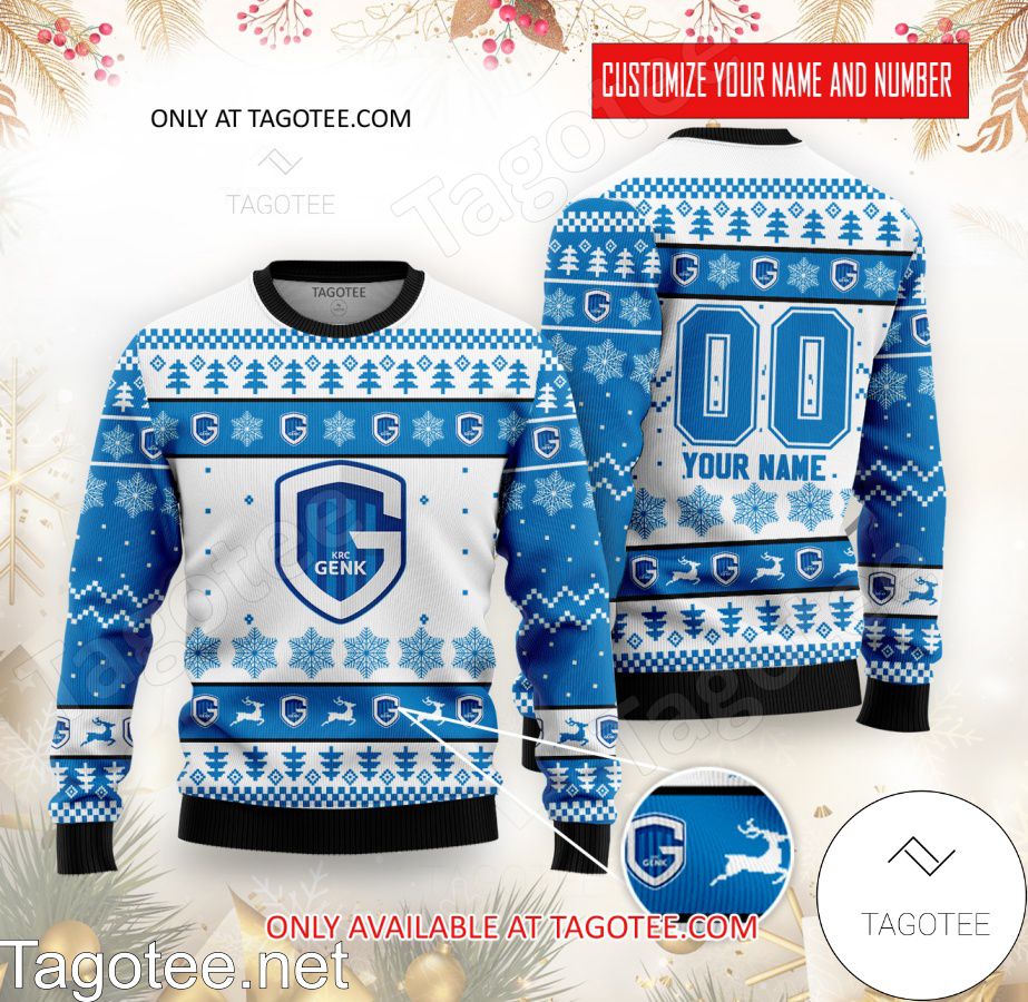 K.R.C. Genk Custom Ugly Christmas Sweater - BiShop