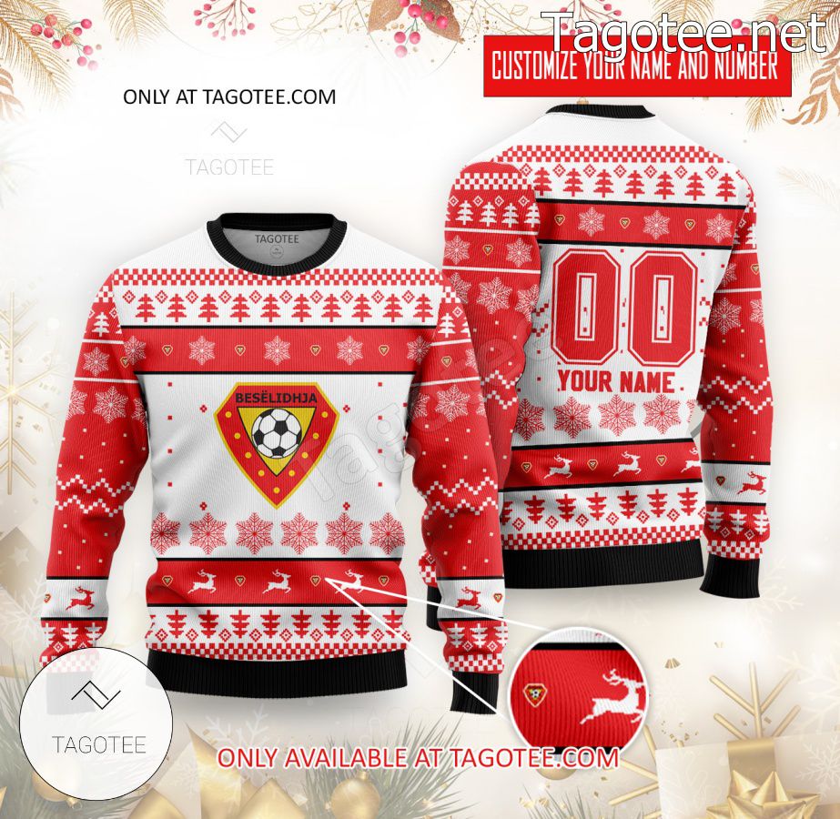 KF Besëlidhja Lezhë Basketball Custom Ugly Christmas Sweater - MiuShop