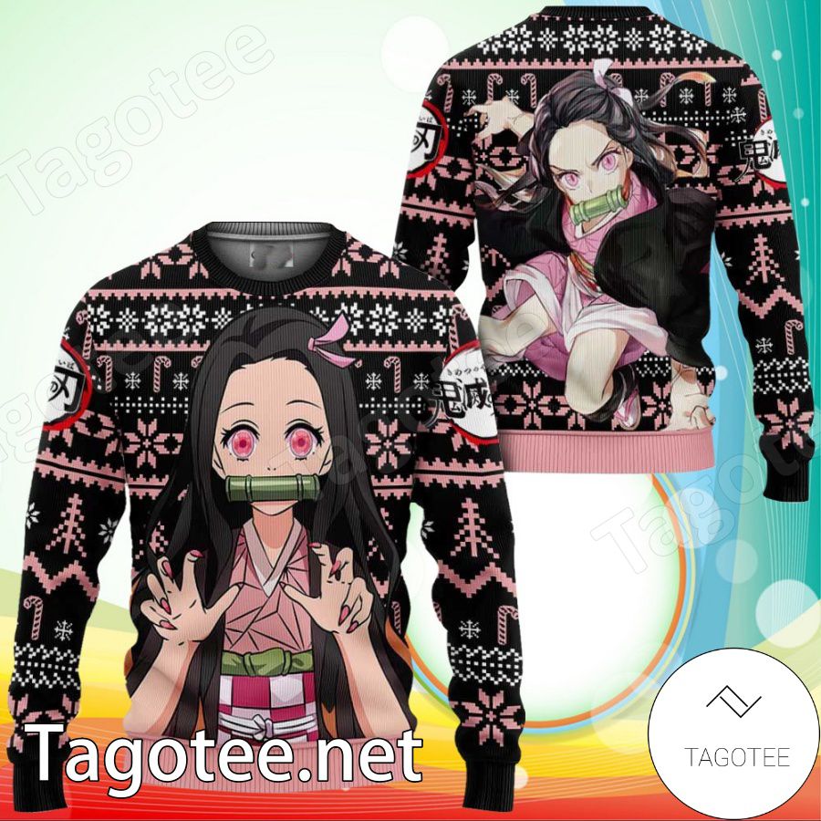 Kamado Nezuko Anime Demon Slayer Xmas Ugly Christmas Sweater - Tagotee