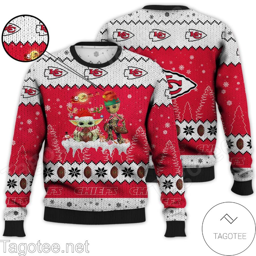 Baby Yoda Kansas City Chiefs Ugly Sweater - T-shirts Low Price