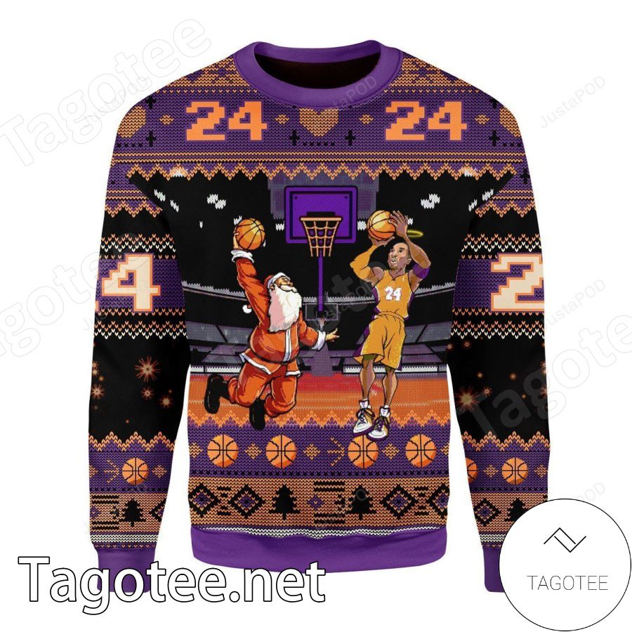 Kobe Bryan 24 Santa Claus Xmas Ugly Christmas Sweater