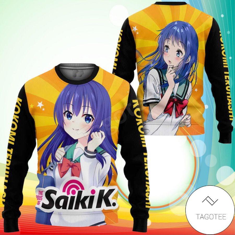 Kokomi Teruhashi The Disastrous Life Of Saiki K Manga Anime Xmas Ugly Christmas Sweater