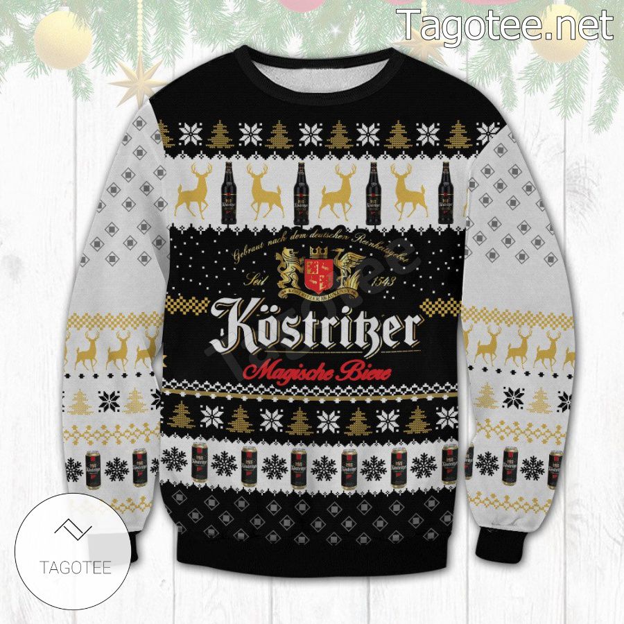Kostritzer Schwarzbier Lager Beer Holiday Ugly Christmas Sweater