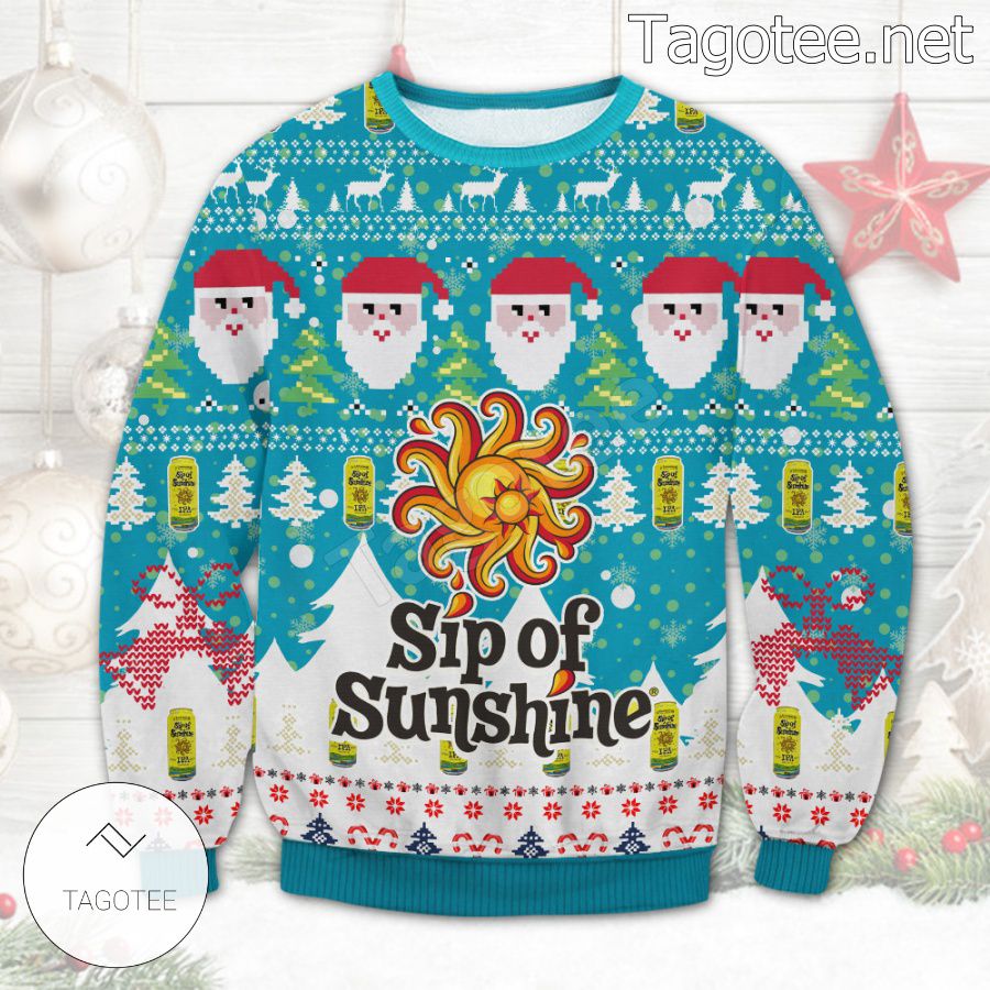 Lawson's Finest Liquids Sip Of Sunshine Santa Claus Holiday Ugly Christmas Sweater