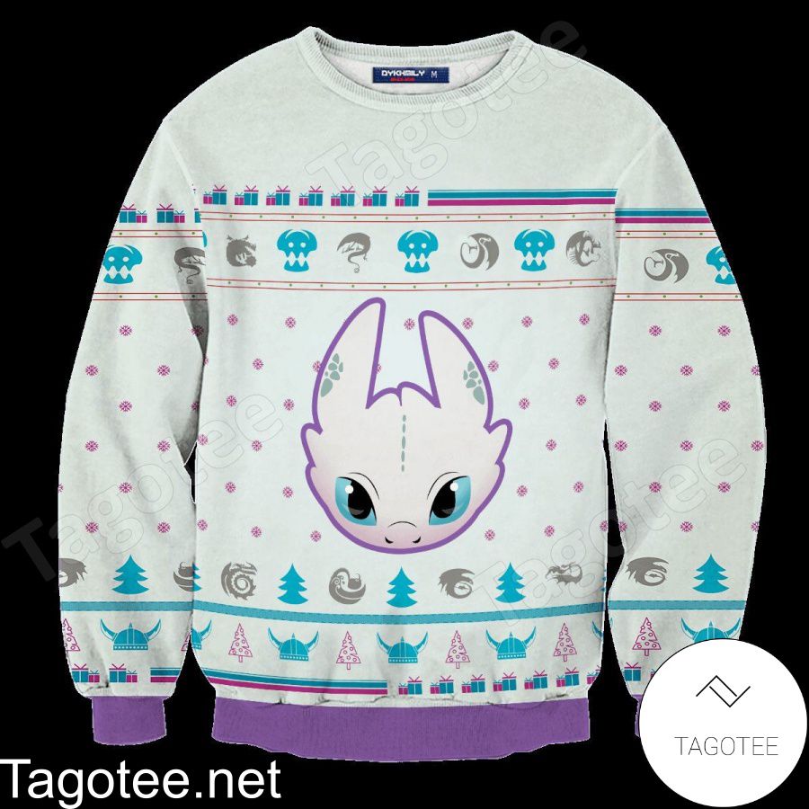 Light Fury How To Train Your Dragon Xmas Ugly Christmas Sweater